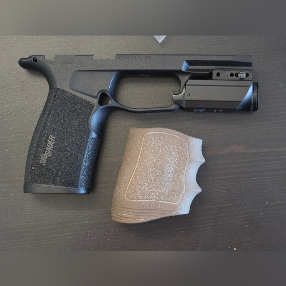 Sig Sauer P365 X Macro OEM Grip module, FCU pin, rubber wrapper, Tactical Light